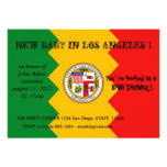 Baby Shower Invitation with Flag of Los Angeles