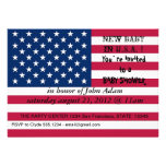 Baby Shower Invitation with Flag of U.S.A.