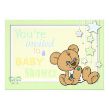 Baby Shower Invite- Button Bears