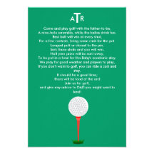 Baby Shower Invite for the Dad-to-Be Golf Outing