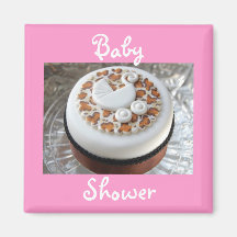 Baby Shower Leopard Print Fridge Magnet