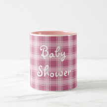 Baby Shower mug in pink & white