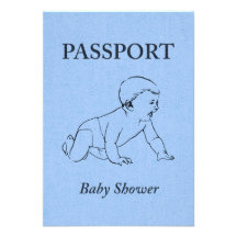 baby shower passport custom invites