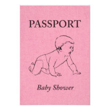 baby shower passport personalized invite