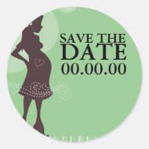 Baby Shower Save the Date Sticker