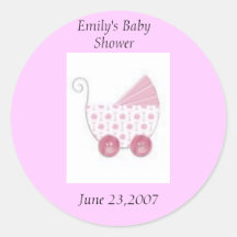 Baby shower sticker