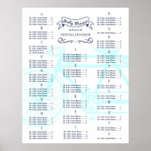 Baby Shower Vintage Bicycle Guest Seating Chart Poster