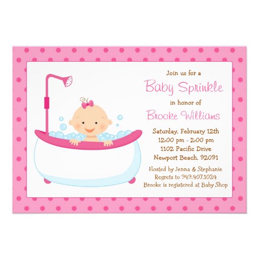 Baby Sprinkle Shower Invitation for Girl