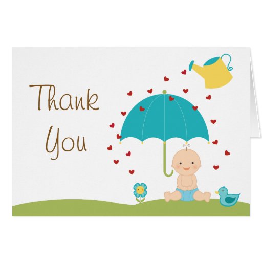 Baby Sprinkle Shower Thank You Card