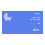 Baby Stroller. Light Blue on Mid Blue. Business Cards