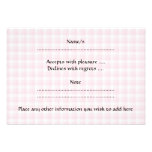 Baby Stroller. Pink and Yellow on Pink Check. Custom Invites