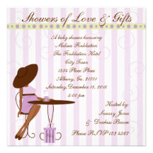 Baby Tea in Purple Personalized Invites