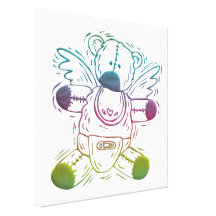 Baby Teddy-bear Angel Canvas Print