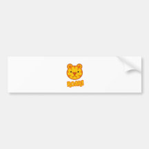 Baby Tiger Cartoon Bumper Sticker