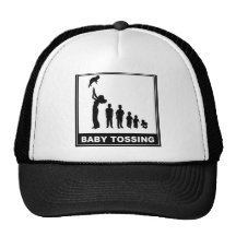 BABY TOSSING TRUCKER HAT