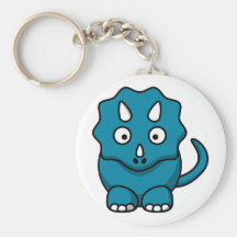 Baby Triceratops Key Chain