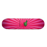 Baby turtle pink sunburst custom skate board