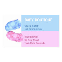 Baby Twins Booties Business Card