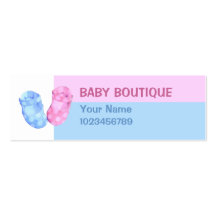 Baby Twins Booties small Business Card