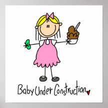 Baby Under Construction T-shirts and Gifts Poster