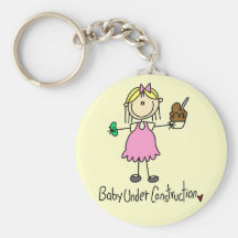 Baby Under Construction Tshirts and Gifts Keychain