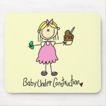 Baby Under Construction Tshirts and Gifts Mouse Pads
