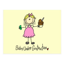 Baby Under Construction Tshirts and Gifts Postcard
