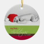 Baby's 1st Christmas Custom Ornament (green)