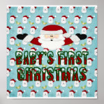 Babys 1st Christmas Posters
