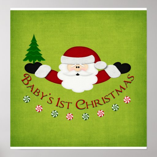 Babys 1st Christmas Posters