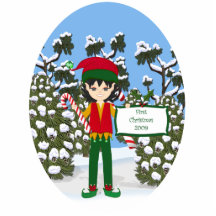 Baby's First Christmas Elf Ornament Acrylic Cut Out