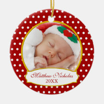 Baby's First Christmas Photo Ornament