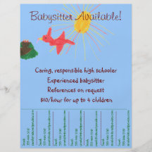 Babysitting Flyer - Sunshine Scene