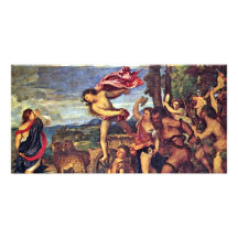 Bacchus And Ariadne " By Tizian (Best Quality) Customized Photo Card