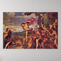 Bacchus And Ariadne " By Tizian (Best Quality) Poster