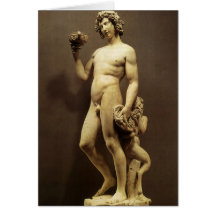 Bacchus by Michelangelo Greeting Cards