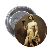 Bacchus by Michelangelo Pinback Buttons