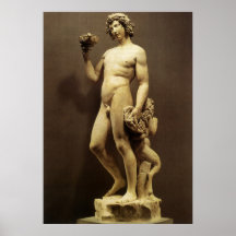 Bacchus by Michelangelo Posters