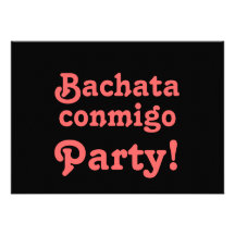 Bachata Conmigo Dance Party Customisable Invites