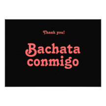 Bachata Conmigo Latin Dance Thank You Cards Personalized Announcement