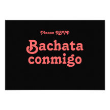 Bachata Conmigo Latin Salsa Dance Party RSVP Cards Custom Announcements