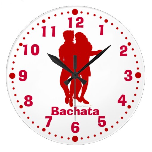 Bachata Latin Dance Pose Wall Clock With Minutes Zazzle