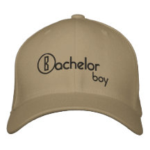 Bachelor boy embroidered hat