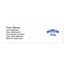 Bachelor Party Business Cards