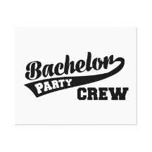 Bachelor Party Crew Stretched Canvas Prints