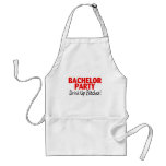 Bachelor Party Drink Up Bitches (Red Black) Aprons
