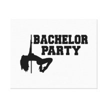 Bachelor Party girl Stretched Canvas Print