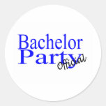 Bachelor Party Official Blue Stickers