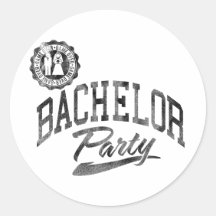 Bachelor Party Round Stickers