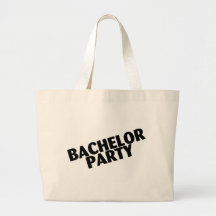 Bachelor Party Wedding Black Canvas Bags